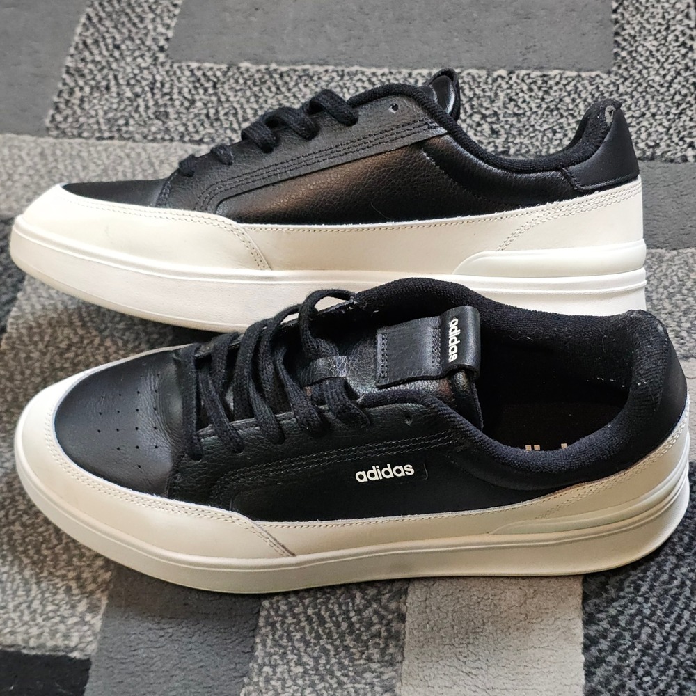 Adidas Sneakers Men Size 12 Black White Good